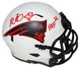 Richard Seymour Signed New England Patriots Lunar Mini Helmet Beckett 40730