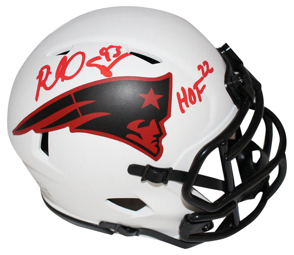 Richard Seymour Signed New England Patriots Lunar Mini Helmet Beckett 40730