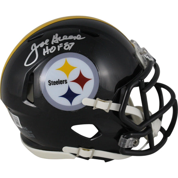 Joe Greene Autographed/Signed Pittsburgh Steelers Mini Helmet Beckett 49034