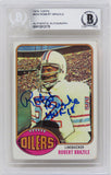Robert Brazile Autographed 1976 Topps Rookie Card #424 w/HOF'18 -Beckett