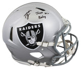 Raiders Ashton Jeanty "JWB" Signed F/S Speed Proline Helmet W/ Case BAS Witness