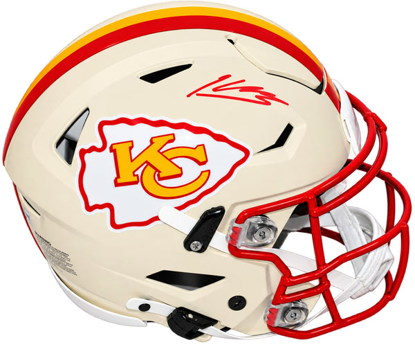 KENNETH WALKER III SIGNED KANSAS CITY CHIEFS RETRO SPEEDFLEX HELMET BECKETT