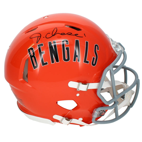 Ja'Marr Chase Autographed Bengals Throwback Speed Authentic Helmet Beckett