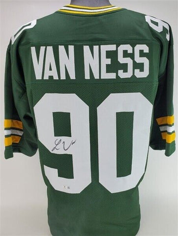Lukas Van Ness Signed Green Bay Packers Jersey (Beckett) Ex-Hawkeyes Linebacker
