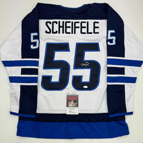 Autographed/Signed Mark Scheifele Winnipeg White Hockey Jersey JSA COA