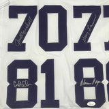 FRAMED Autographed/Signed PURPLE PEOPLE EATERS 33x42 White Jersey JSA COA Auto