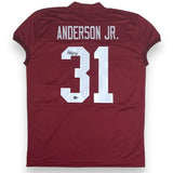 Will Anderson Jr. Autographed SIGNED Game Cut Style Jersey - Crimson - Beckett