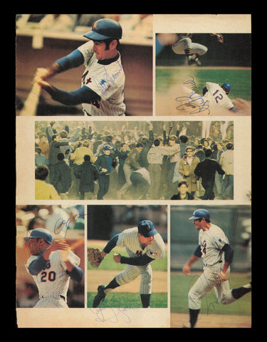 Mets Greats Autographed 8x11 Magazine Photo 6 Sigs Koosman Agee 237786
