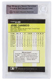 Jose Canseco Autographed Oakland A's 1986 Fleer RC Card #U-20 -(Beckett)