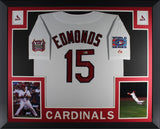 Jim Edmonds Signed St Louis Cardinals 2006 World Series Framed Jersey Beckett