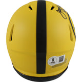 Joe Greene Autographed Pittsburgh Steelers Rave Mini Helmet HOF Beckett 49603