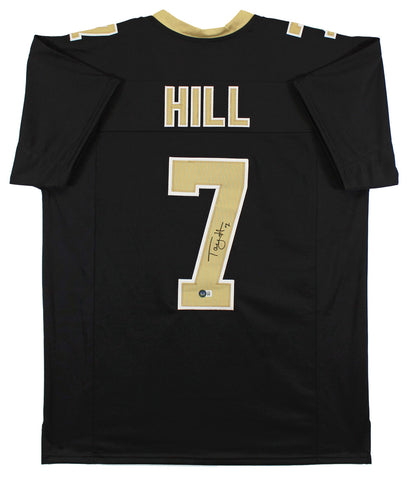 Taysom Hill Authentic Signed Black Pro Style Jersey Autographed BAS Witnessed