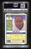 Sam Mills HOF Signed/Autographed 1990 Score #74 Saints/Panthers PSA/DNA 201489