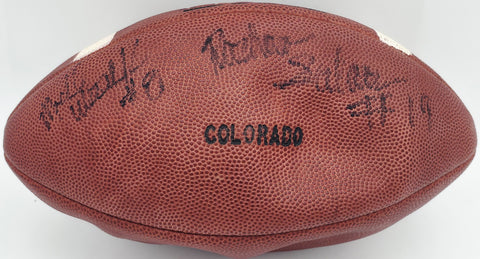 Salaam, Stewart & Westbrook Autographed Football 1994 Colorado Beckett AC85090