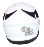 Cris Carter Autographed Minnesota Vikings Mini Helmet Lunar Beckett 40635