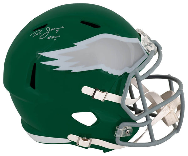 Ron Jaworski Signed Eagles T/B Riddell Full Size Replica Helmet w/Jaws -(SS COA)