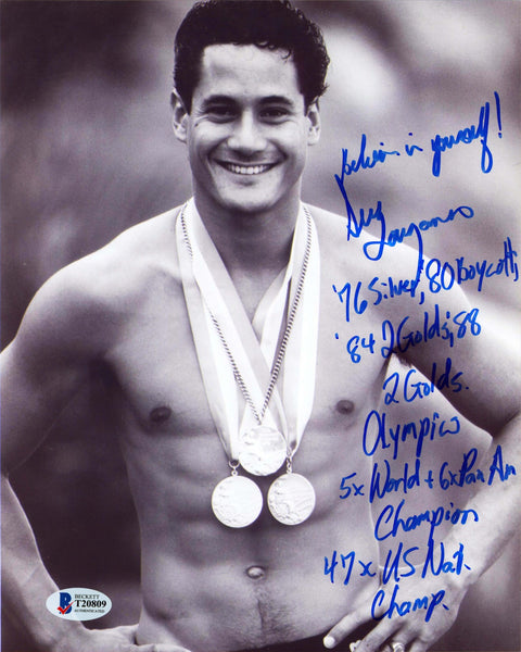 Greg Louganis Summer Olympics "9x Insc" Authentic Signed 8x10 Photo BAS #T20809