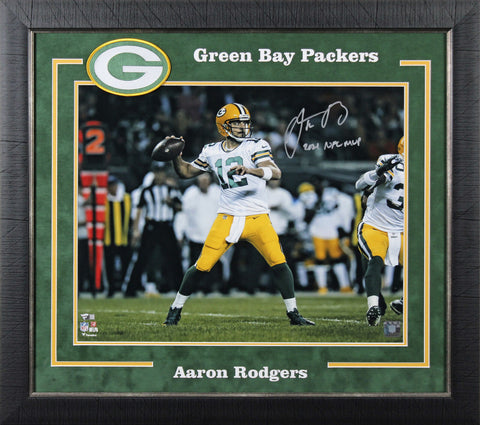 Packers Aaron Rodgers "2021 NFL MVP" Signed 16x20 Framed Photo Fanatics #B788538