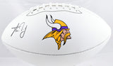 Aaron Jones Autographed Minnesota Vikings Logo Football - Beckett W Hologram