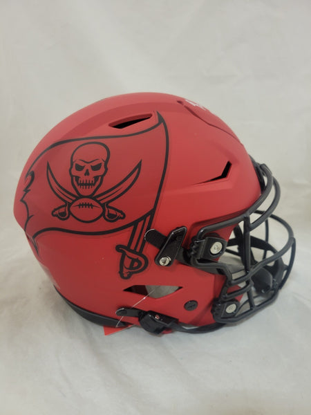 fire football helmets BAKER MAYFIELD "FIRE THE CANNONS" SIGNED TB BUCCANEERS RAVE SPEEDFLEX – Super Sports Center