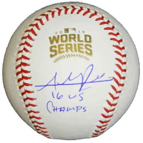 Cubs ADDISON RUSSELL Signed 2016 World Series Baseball w/16 WS Champs - SCHWARTZ
