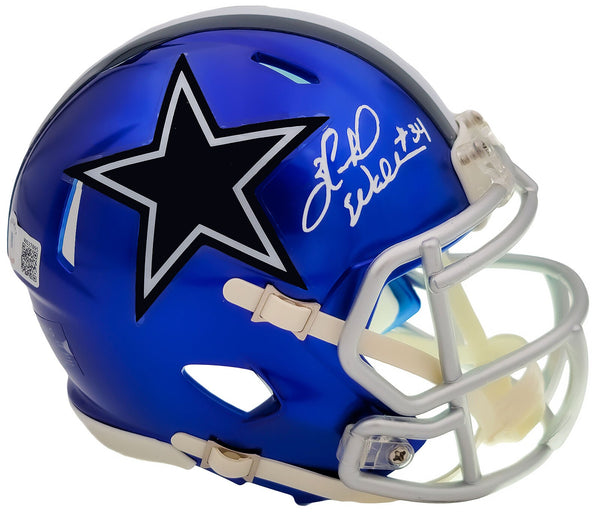 HERSCHEL WALKER AUTOGRAPHED COWBOYS FLASH BLUE SPEED MINI HELMET BECKETT 202148