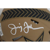Jimmy Johnson Autographed Dallas Cowboys 23 Salute Mini Helmet Beckett 48641
