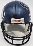 Steve Hutchinson Autographed Seahawks Blue Mini Helmet Beckett QR #BS30343