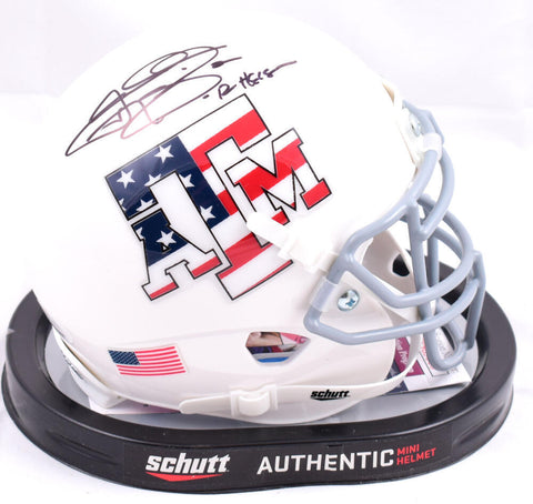Johnny Manziel Signed Texas A&M Stars and Stripes Mini Helmet- WPP985868 JSA W