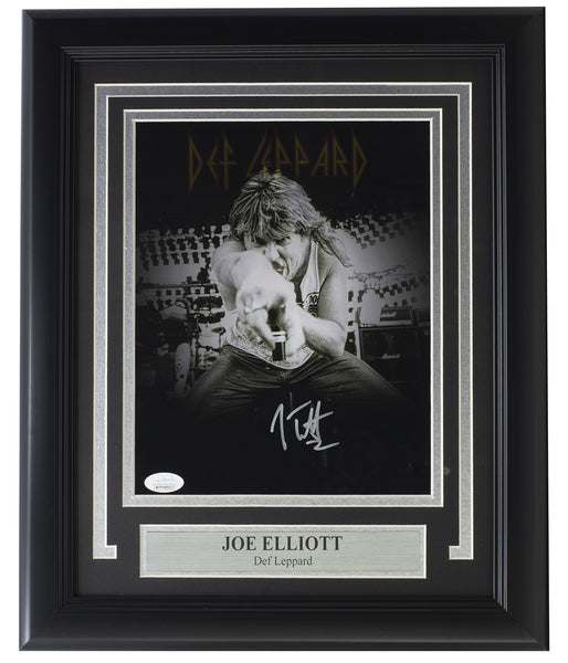 Joe Elliott Signed Framed 8x10 Def Leppard Spotlight Photo JSA ITP