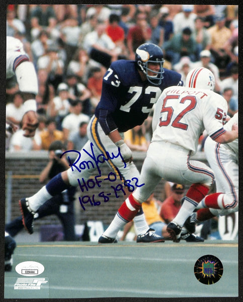 Ron Yary Minnesota Vikings Signed/Inscribed HOF 8x10 Photo JSA