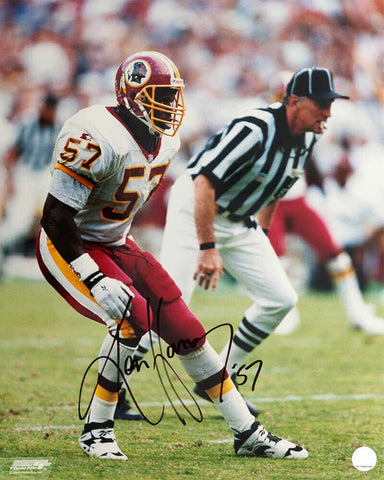 Ken Harvey Sigend Redskins White Jersy Action 16x20 Photo - (SCHWARTZ COA)