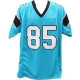 Ja'Tavion Sanders Autographed/Signed Pro Style Blue XL Jersey Beckett 48427