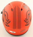 R J Harvey Signed Denver Broncos Rave Speed Mini Helmet (JSA) ExUCF Running Back