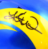 Kurt Warner Autographed Los Angeles Rams Speed Mini Helmet - Beckett W Hologram