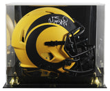 Rams Matthew Stafford Signed Rave Full Size Speed Rep Helmet W/ Case BAS Witness