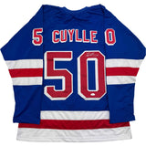 Autographed/Signed Will Cuylle New York Blue Hockey Jersey JSA COA