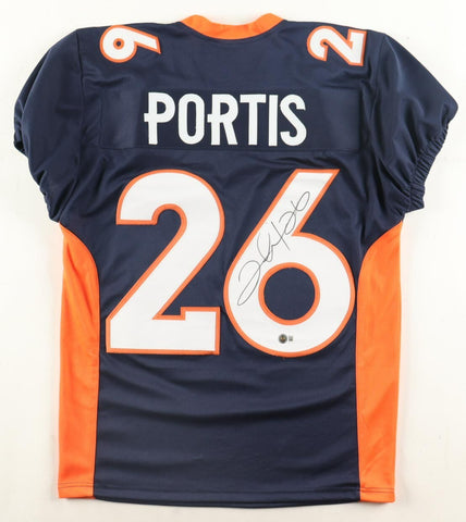 Clinton Portis Signed Denver Broncos Pro Cut Jersey (Beckett) 2xPro Bowl R.B.
