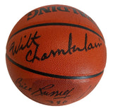 Wilt Chamberlain & Bill Russell Dual Autographed NBA Basketball LE/1000 JSA LOA