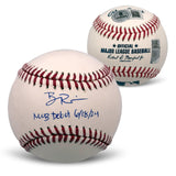 Ben Rice Autographed New York Yankees Baseball MLB DEBUT Beckett With Case