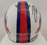 JOSH ALLEN SIGNED BUFFALO BILLS SPEED MINI HELMET BECKETT QR CODE