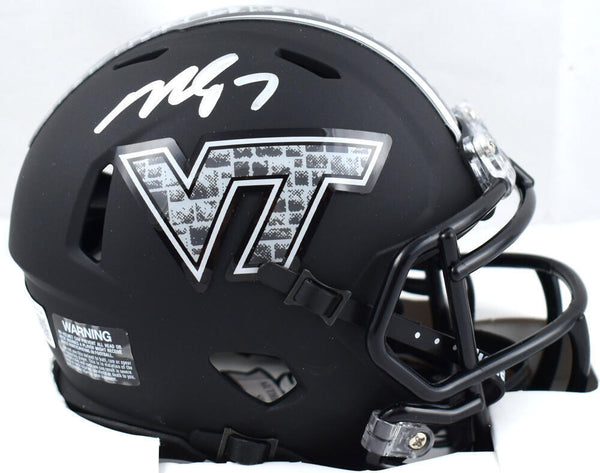 Michael Vick Signed Virginia Tech Black Speed Mini Helmet - Beckett W Hologram