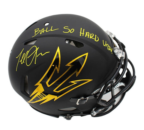 Terrell Suggs Signed Arizona Speed NFL Helmet with "Ball So Hard" Inscription