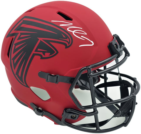 MICHAEL VICK AUTOGRAPHED FALCONS RAVE RED FULL SIZE HELMET BECKETT 243611