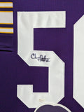 FRAMED MINNESOTA VIKINGS CHRIS DOLEMAN AUTOGRAPHED SIGNED JERSEY JSA COA