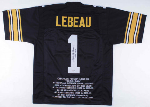 Dick LeBeau Signed Steelers Stat Jersey Inscribed HOF 2010 (Beckett COA)
