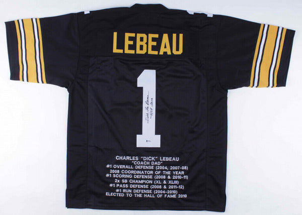 Dick LeBeau Signed Steelers Stat Jersey Inscribed HOF 2010 (Beckett COA)