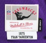 Vikings Fran Tarkenton "2x Insc" Signed Purple M&N TB Jersey BAS Witnessed
