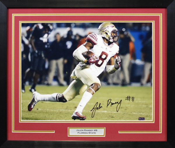 JALEN RAMSEY AUTOGRAPHED FLORIDA STATE SEMINOLES 16x20 FRAMED PHOTO COA