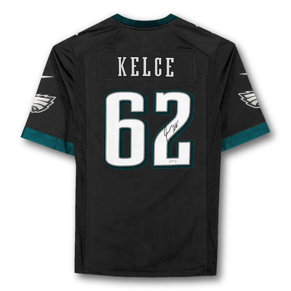 Jason Kelce Philadelphia Eagles Autographed Black Official Game Jersey PSA COA